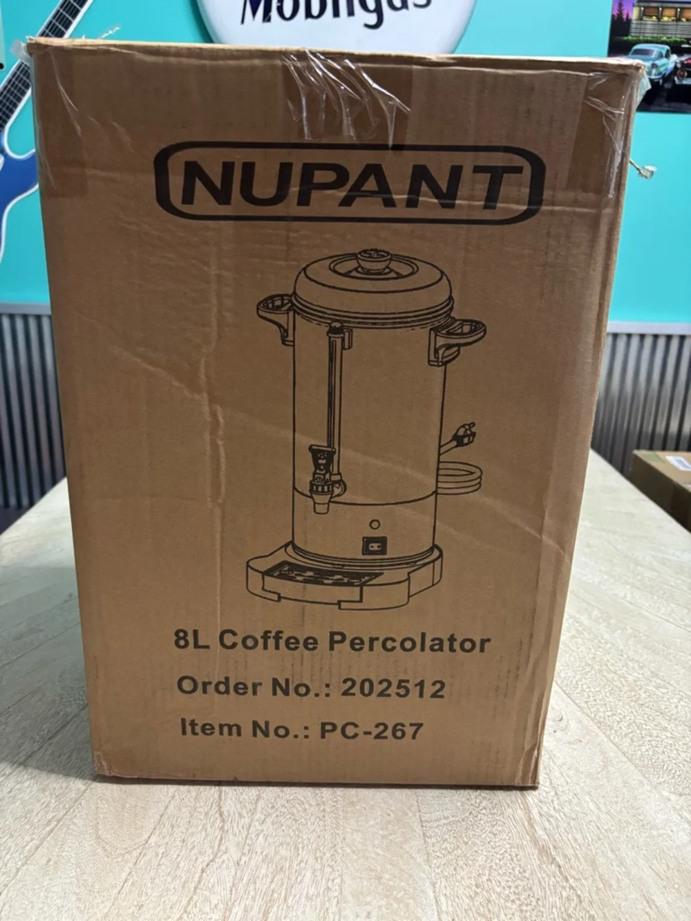 NUPANT 8L Coffee Percolator/Urn - Stainless Look